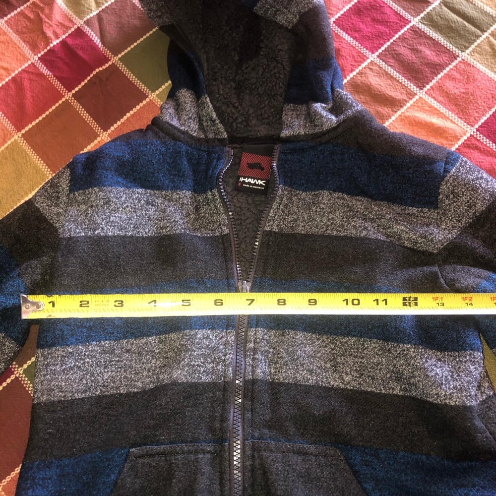 Zip Up lined hoodie Hawk Boys SMALL